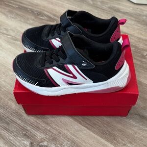 New Balance Kids' Black and Pink Sneakers